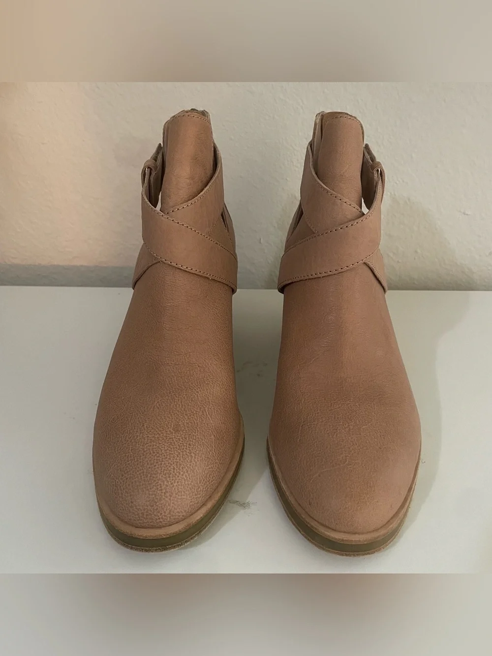 Eileen Fisher Derby Leather Ankle Booties Size 10